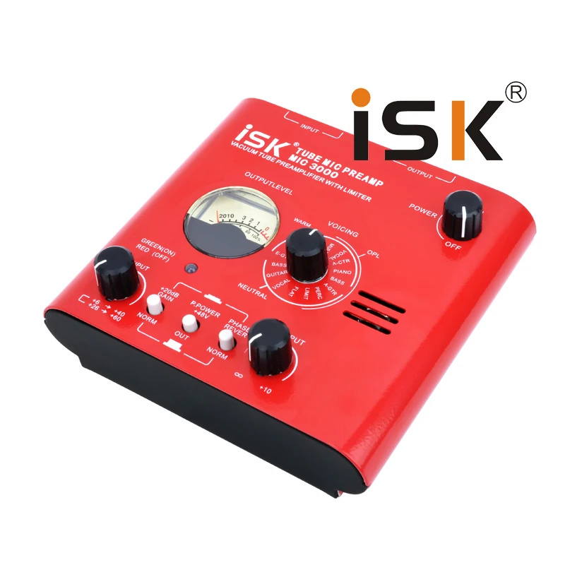 ISK MIC 3000 Professional вакуумная трубка предусилителя микрофон усилители домашние 48 В