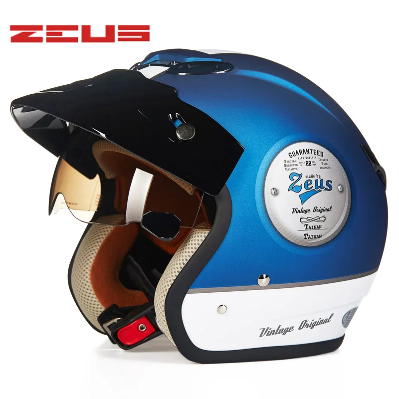 Винтажный шлем ZEUS Moto rcycle в стиле ретро прочные шлемы мотоциклетный DOT ECE 2205 для