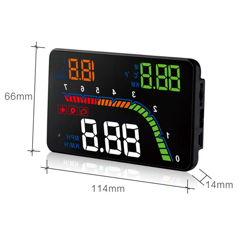 GEYUREN A100s T100 OBD Автомобильный hud Дисплей датчик температуры obd Предупреждение о превышении скорости проектор лобовое стекло