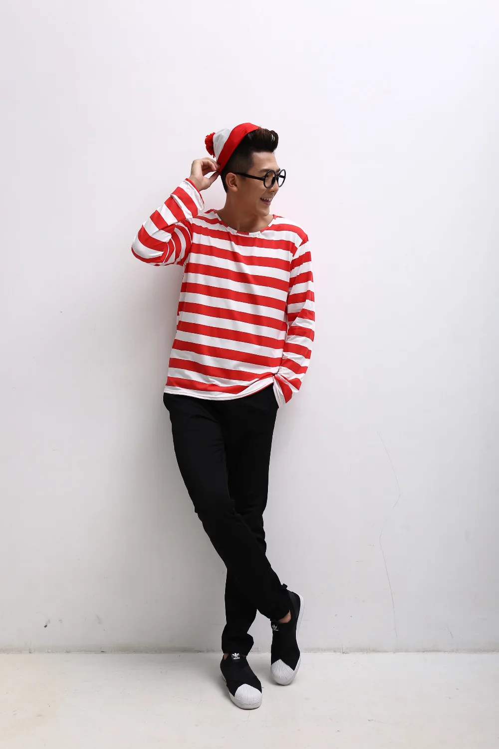 Костюм Wally Waldo Wenda для взрослых и мужчин костюм красного белого цвета с надписью