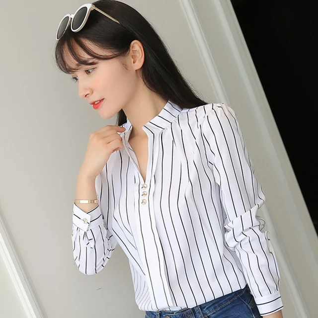 Women Tops And Blouses Office Lady Blouse Slim Shirts Women Blouses Plus Size Tops Casual Shirt