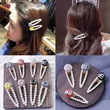 Женская винтажная Кнопка смайлик Утконос заколка для волос искусственный жемчуг масло Конфеты цветная шпилька пустая капля форма заколка