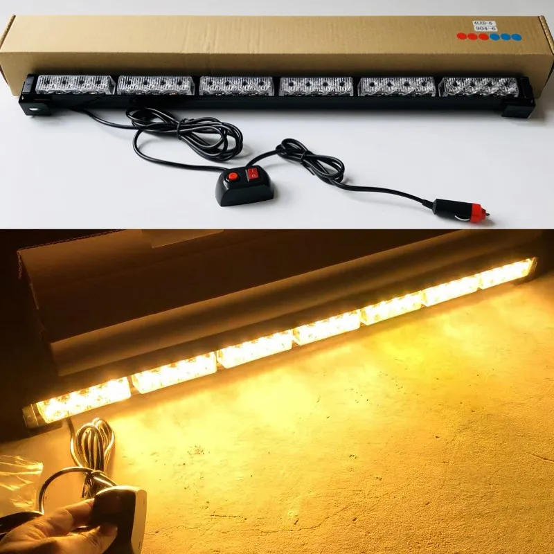 

Car Led beacon light bar 12v Auto Roof Grlle Aux driving strobe light flash lamp POLICE Safety Warning Caution Viper Led bar 12V