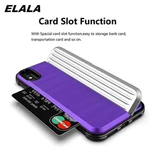 

Card Slot Wallet Case sFor Samsung Galaxy S9 Case Silicone Hard PC Armor Stand Cover For Samsung S9 Plus Case For Samsung Note 9