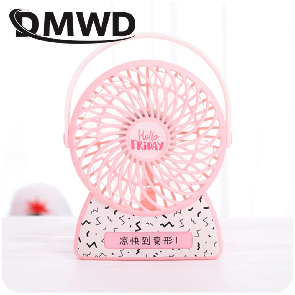 DMWD MINI recargable Gadget USB escritorio Ventilador de aire Ventilador portátil handheld acondicionador ventiladores enfriador Ventilador pequeño Ventilador mudo