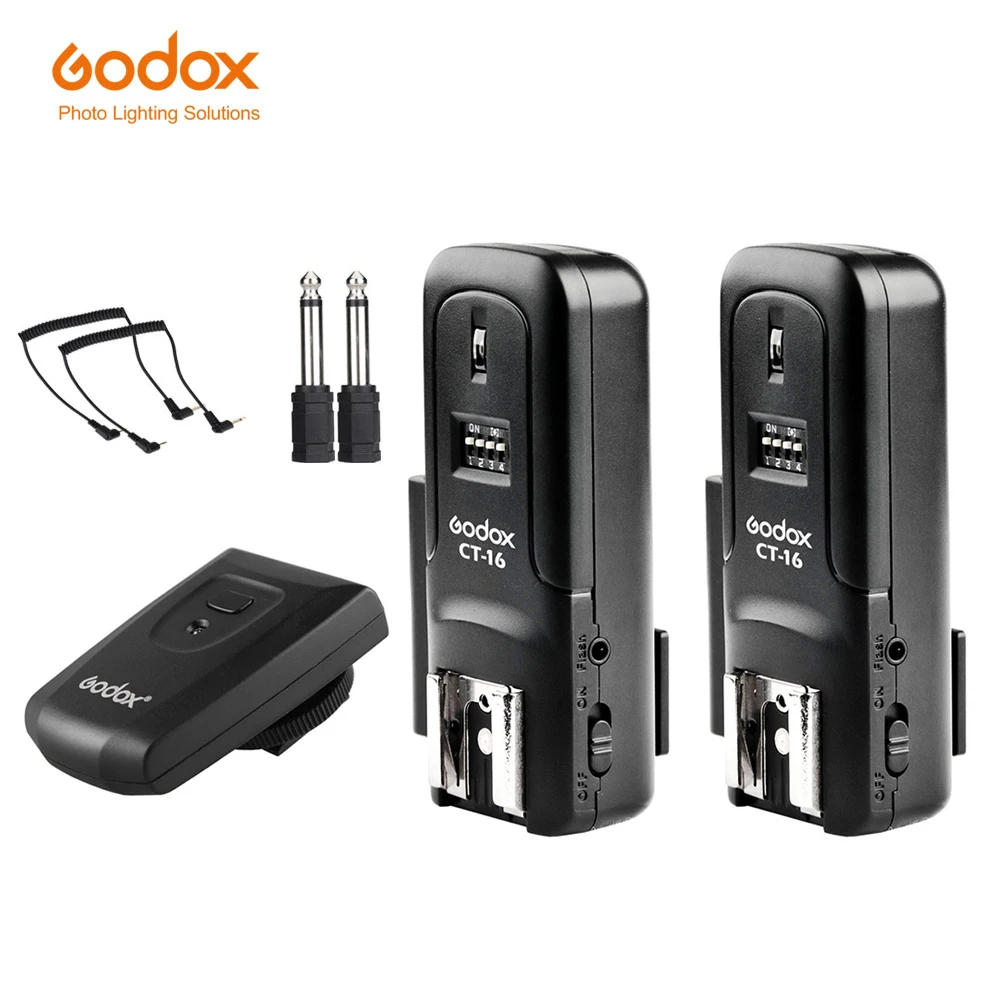 

Godox CT-16 16 Channels Wireless Camera Flash Trigger 2x Receiver for Canon Nikon Pentax Olympus Camera Flash