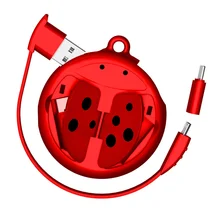 Божья коровка Дизайн 3 в 1 usb type C для samsung galaxy Note 9 S9 S8 Plus one plus 5T 6 6T Micro USB кабель для iPhone XS Max XR X 8