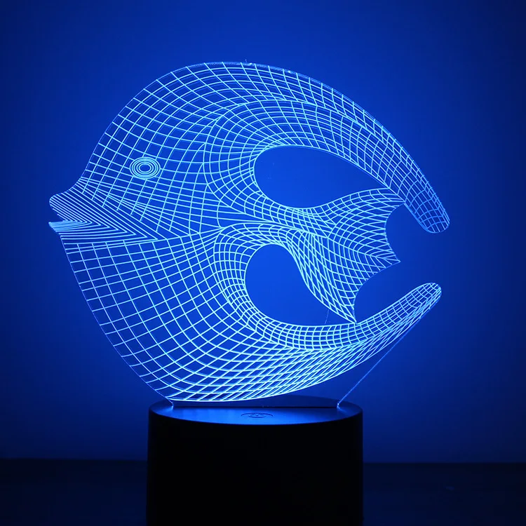 Новый Коралловая 3D ночник источник питания 1 5 WUSB seven color LED лампы поставка от