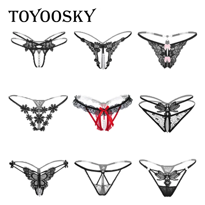 

2019 Multi-Styles New Arrival Women Lace Beading Floral Exotic Sexy Underwear Erotic Low Rise T-string Sexy Lingerie for Adults
