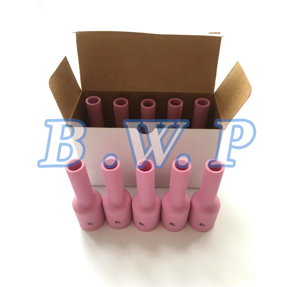 10Pcs Long Alumina Cup Nozzles #6 54N16L For TIG Torch Gas Lens In A-150 200 WP17 18 26 PTA PTW AHP Series | Инструменты
