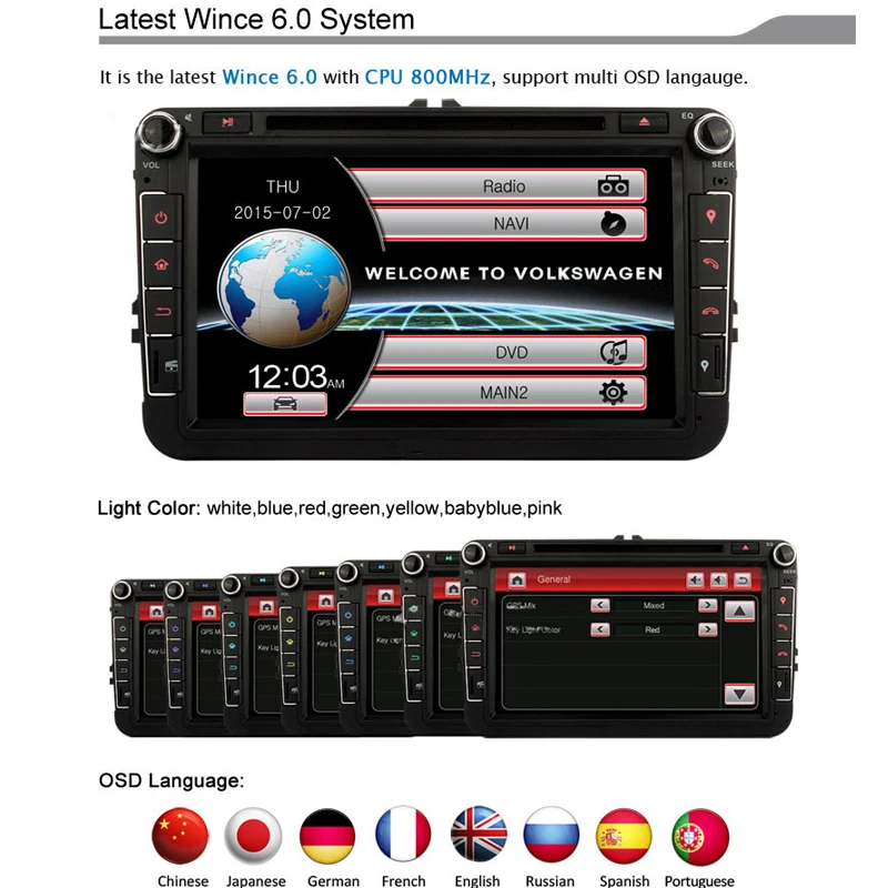 Автомобильный DVD плеер Eunavi 2Din 8 дюймов GPS навигация для VW Passat CC Polo GOLF 5 6 Touran EOS T5 Sharan