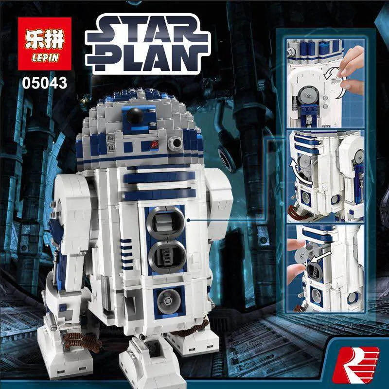 

Lepin 05043 Toys Star The R2 Robot Set D2 Out of print Building Blocks Wars Bricks 10225 birthday christmas gifts For Child