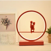 Светодиодный светильник в скандинавском стиле, декоративные прикроватные светильники для спальни, романтические настольные лампы для свадебной комнаты, Креативный светодиодный светильник для учебы