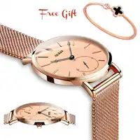 Luxury Montre Femme Ultra thin Rose Gold Watches For Women Stainless Steel Ladies Watch Dress Black Lady wristwatch reloj mujer