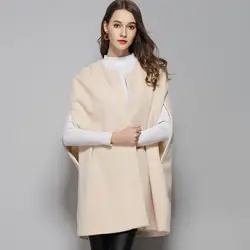 Зимние Для женщин розовые длинные Шерсть плащ пальто Abrigos Mujer Invierno; коллекция 2018 года свободные кашемировое пальто Abrigos де Mujer Elegantes d1671