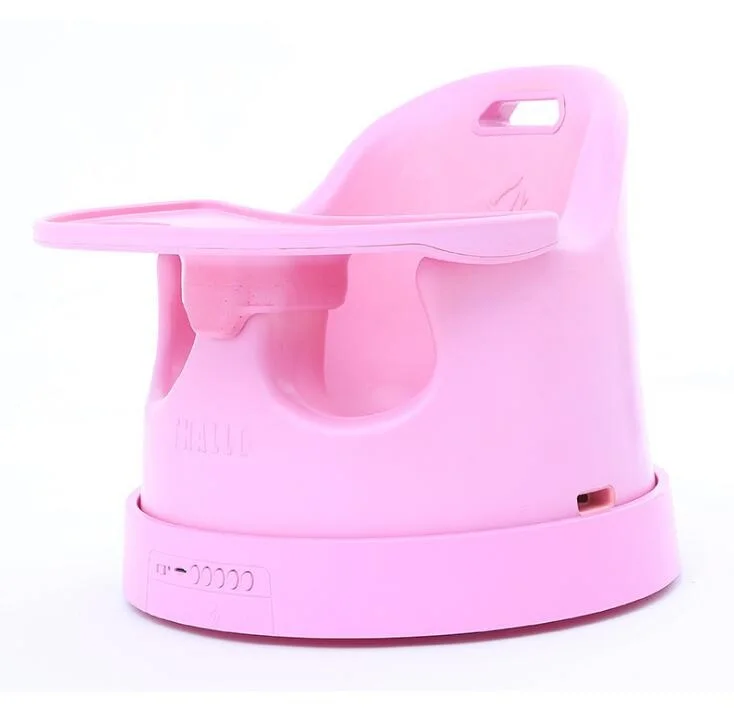 Портативный ребенок мест защиту окружающей среды pu едят музыкальные детские кресла PU для исследования сиденье коляски ужин стул - Цвет: pink
