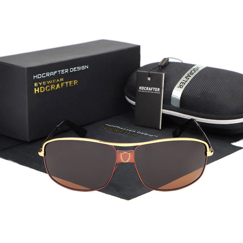 2018 HD Men's Polarized Aviato Sunglasses Male Brand Design Fishing