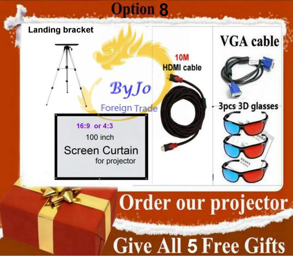 Светодиодный HD проектор ViEYiNG для домашнего кинотеатра 1920x1080 3D экран Pk