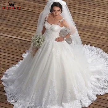 

Custom Made Ball Gown Sweetheart Fluffy Tulle Lace Formal Elegant Women Marriage Wedding Dresses 2020 New Bridal Gown NY35