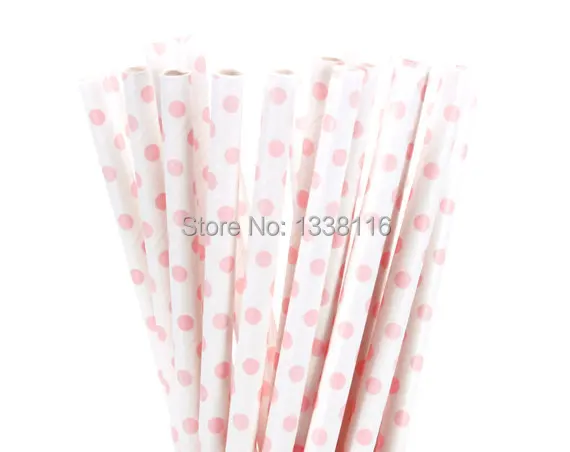 Paper Straws - Pink Polka Dot