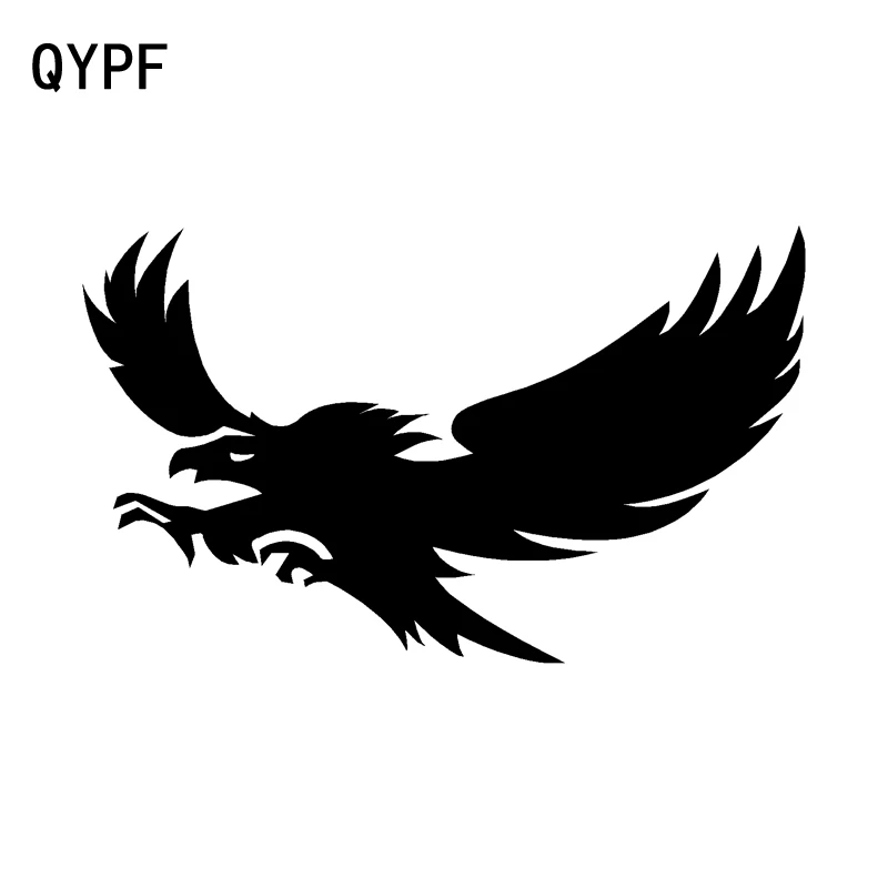 

QYPF 15.1CM*9CM Interesting Animal EAGLE Decoration Car Sticker Decal Black/Silver Vinyl Accessories C15-0883