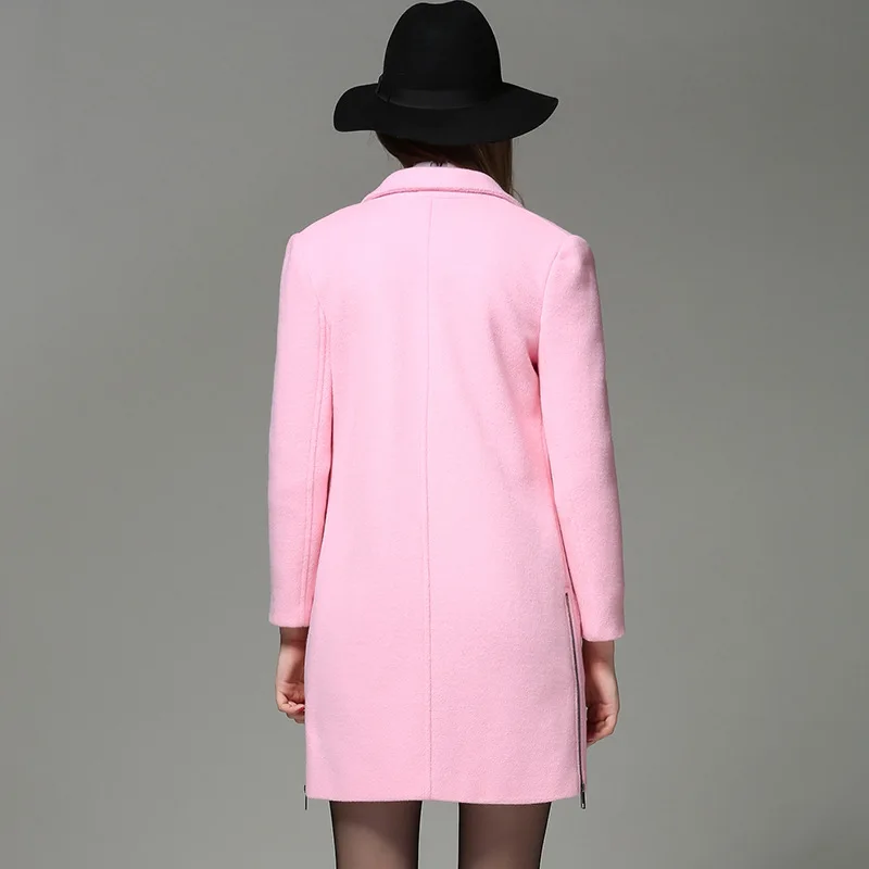 Mode Long 2017 Couleur Qualité Automne Nouveau Manteaux Manteau Haute De Pur Femmes Printemps Laine q86gFw8