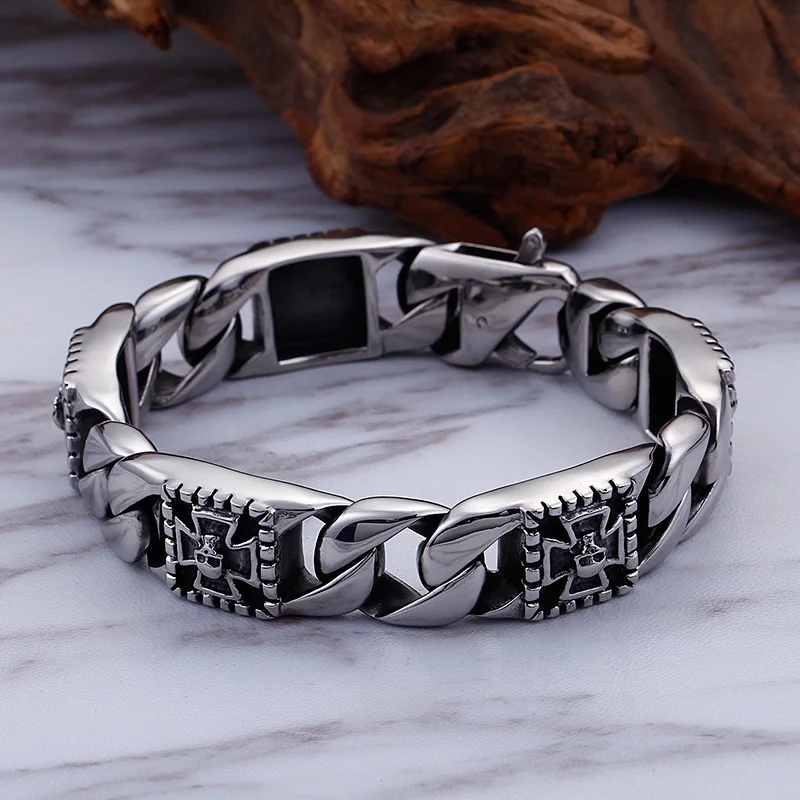 Мужской браслет скелет с черепом из нержавеющей стали 316L|men bracelet|bracelet menskeleton bracelet |