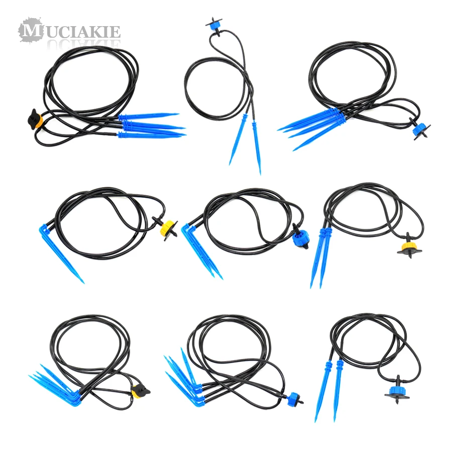 MUCIAKIE 1PC Drip Arrow Automatic Watering 2 or 4 Branches Bent or Straight Arrow Dripper Micro Drip Irrigation System Garden