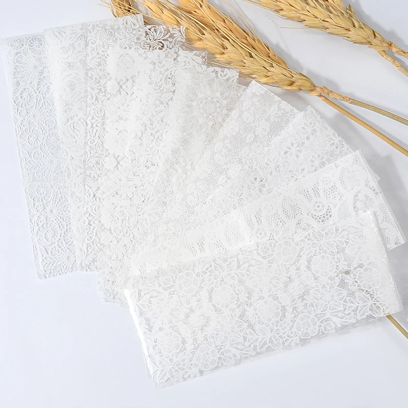 Аксессуары для маникюра набор черных и белых наклеек ногтей|manicure accessories|white lace nail