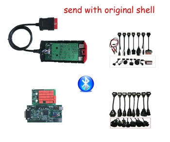 

Best match!16 pcs car truck cables+V9.0 green pcb Bluetooth with keygen for vd ds150e cdp pro Generic 3 in1 obd diagnostic tools
