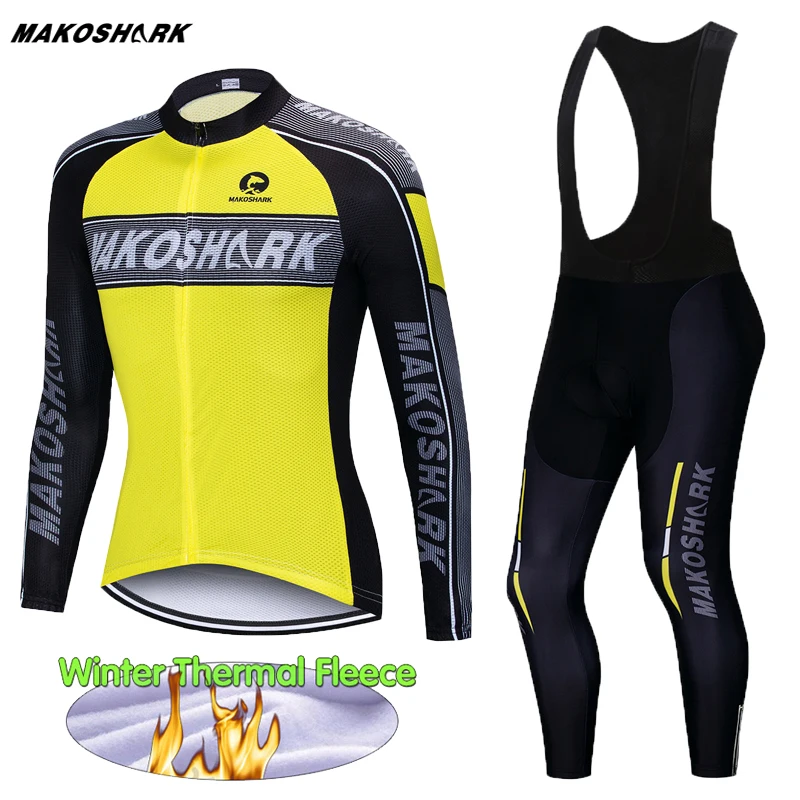 New Arrival Winter Thermal Fleece Cycling Clothing Set Racing Bike Wear MTB Jerseys Set Cycling Sets Men's Cycling Jersey Sets
