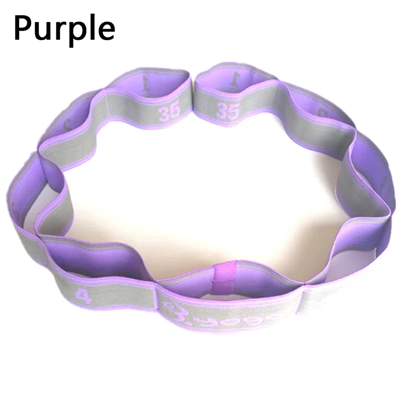 Тренажерный зал, фитнес, Йога стрейч-пояс физическая тренировка эспандер пояс бодибилдинг водоотталкивающий ремень - Цвет: purple