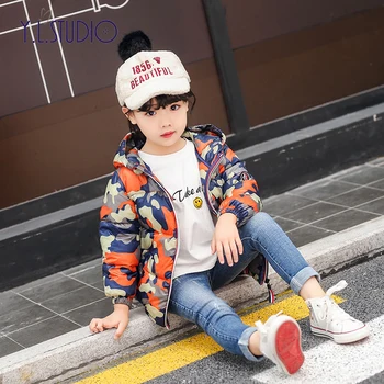 

Baby Girls Jacket 2019 Autumn Winter Jacket Coat Kids Warm Hooded Outerwear Coat Toddler Girls Clothes Children Windbreaker