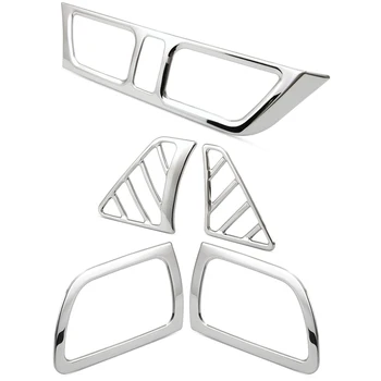 

New 5pcs Stainless Steel Car Interior Air conditioning vent Trim Air Outlet Cover For KIA K2 Rio 3 2011-2016 Auto Accessories