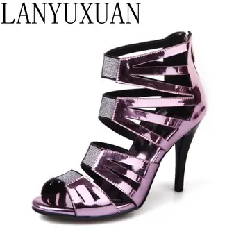 

2017 New Ladies Shoes Sapato Feminino Big Size 34- 44 Sandals Ladies Lady Fashion Shoes High Heel Women Pumps Cool Boots 18-2