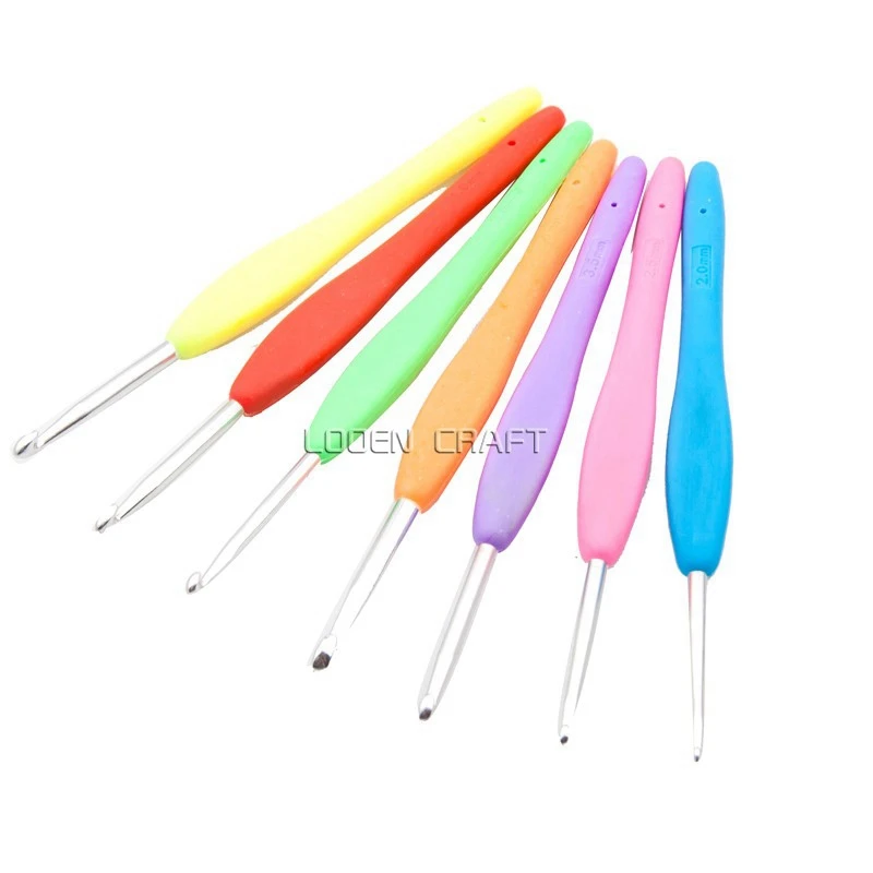 

Soft Handle Home Needles For Knitting Woven Crochet Hooks Set Ergonomic Crochet Hooks Knitting Needles For Women 7 Pieces/Set