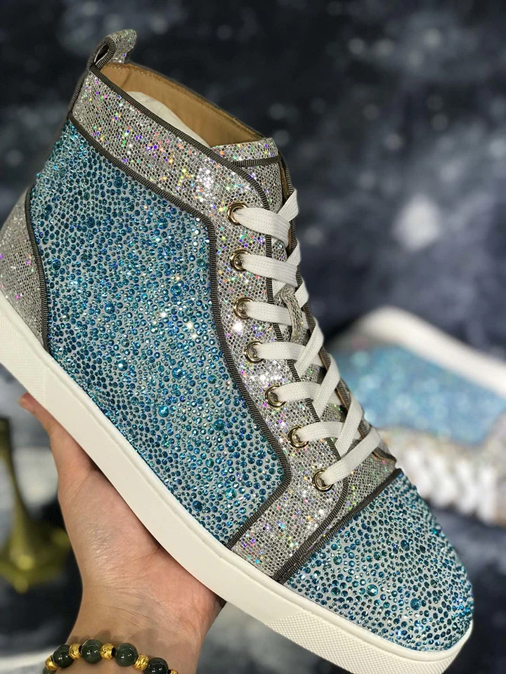 teal glitter shoes