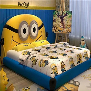Prodgf 1 шт. Комплект Детская желтая кровать для мальчиков и девочек в форме животных