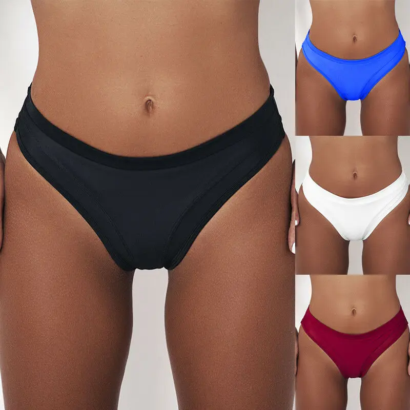 Women Bikini High Waist Short Tankini Bottoms Swimsuit Swimming Costume Briefs Pants Bathing Females Bikini Buttom 2019