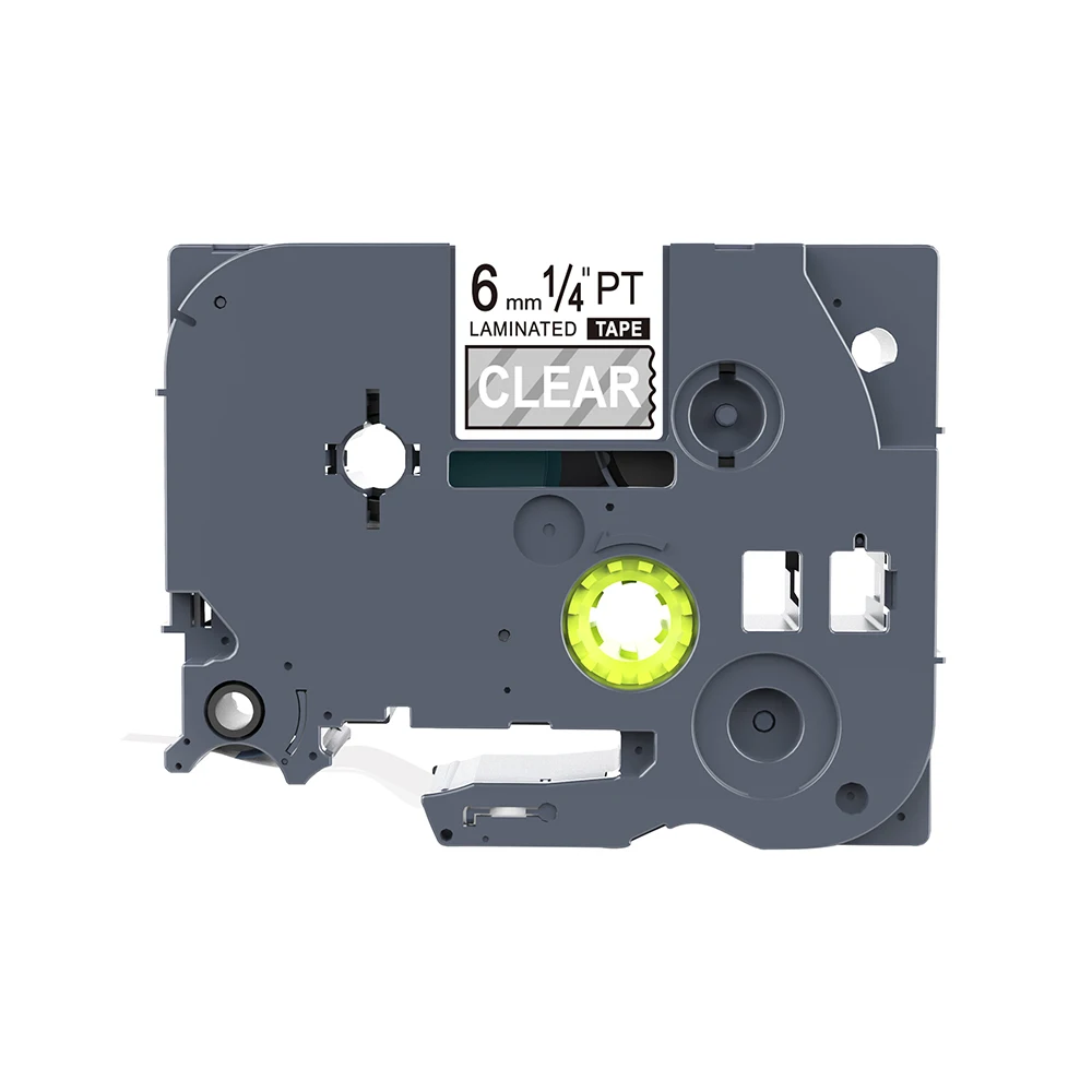 1 шт. совместимая TZ 115 TZe TZe-115 6 мм 1/4 &quot8 м белом цвете на прозрачный Lamintated