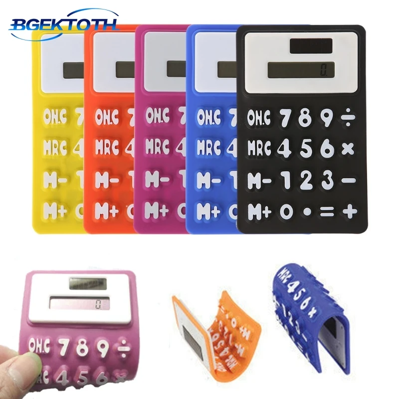 

Fashion Foldable Soft Silicone Handheld Scientific Solar Calculator For School Office APR-19