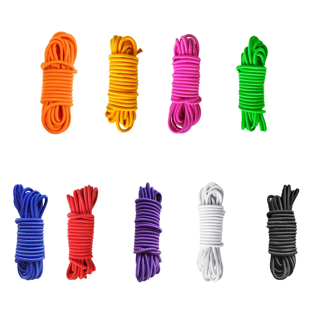 Multicolor 4mm Bungee Cord Marine Grade Heavy Duty Shock Rope Tie Down Stretch 10 M Marine Boat Kayak Rope for Water Sports