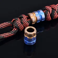 Новинка C синий и золотой EDC титановый сплав зонтик кулон веревка нож бусы на веревочке Открытый гаджет для кемпинга нож бусины