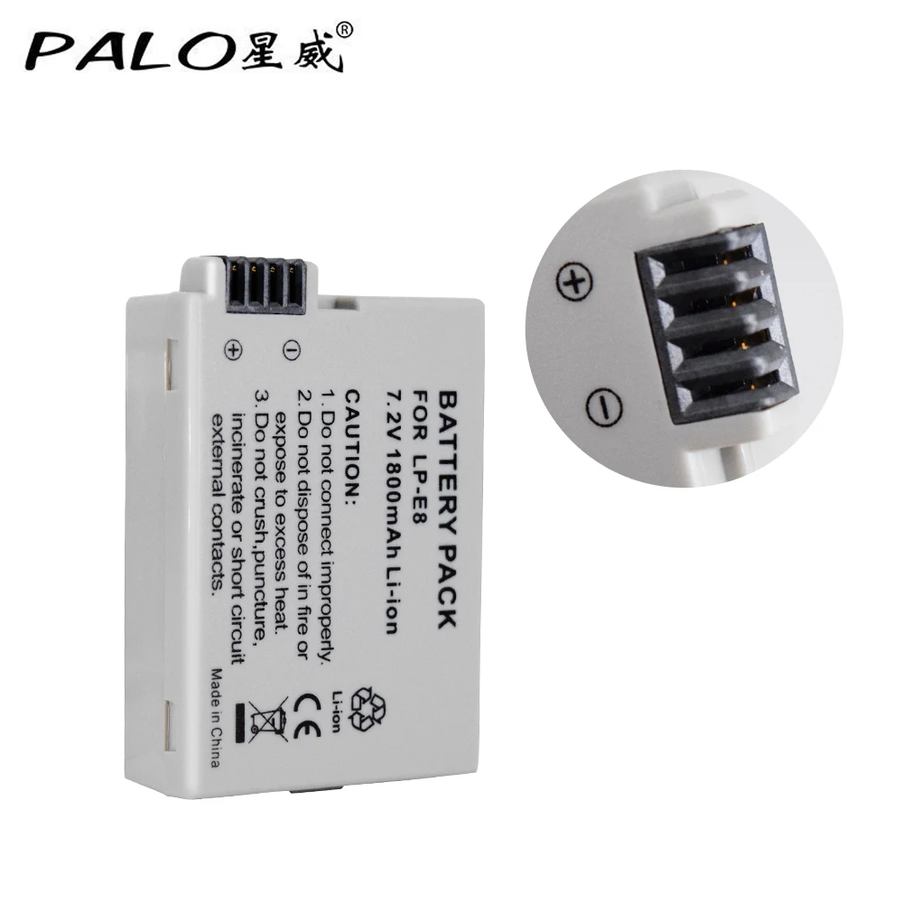 4 шт. пало LP E8 LPE8 Камера Батарея + ЖК дисплей USB Dual Зарядное устройство для цифровой