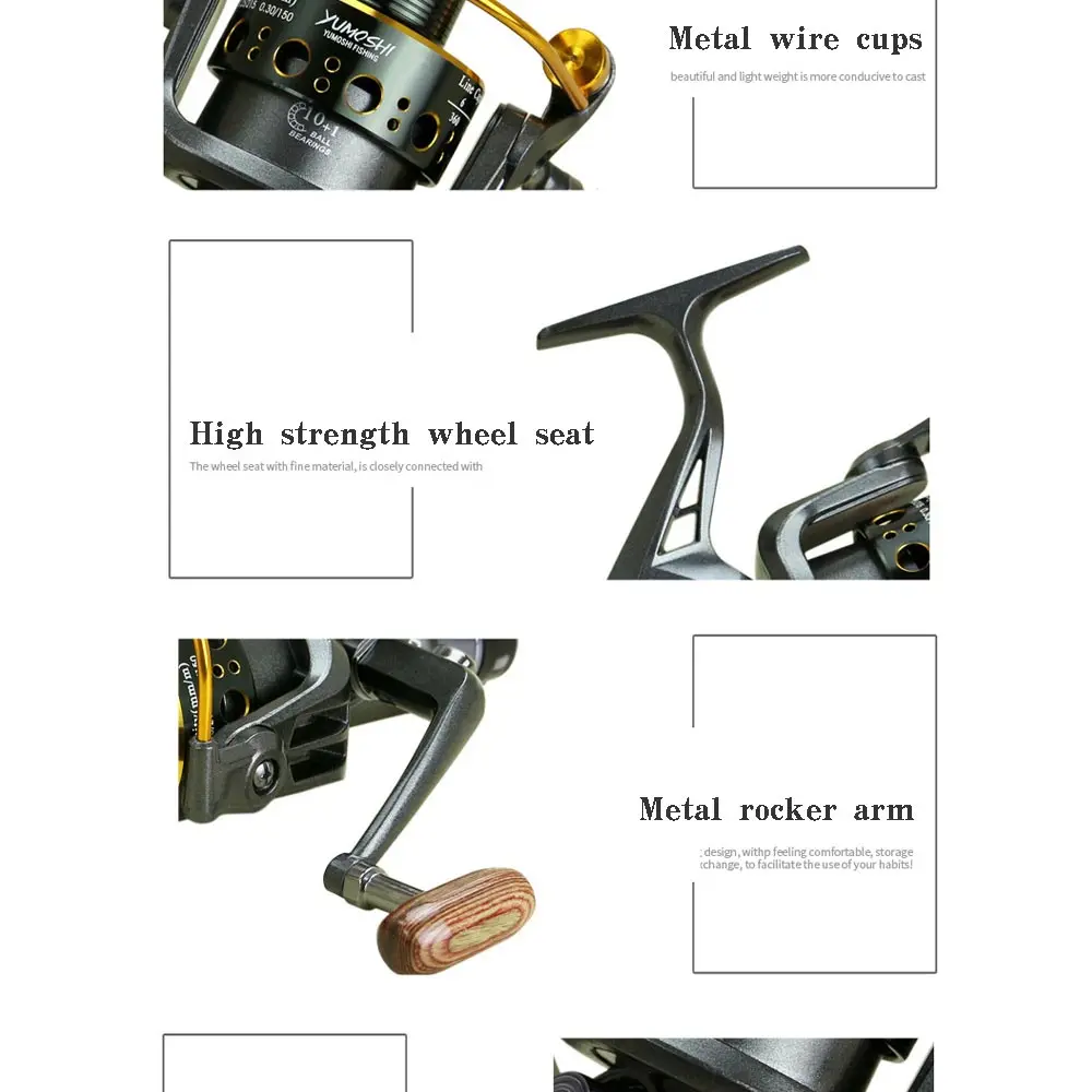 YUMOSHI 5,2: 1 10+ 1 BB передние и задние катушки для спиннинга 3000 4000 5000 6000 рыболовные катушки