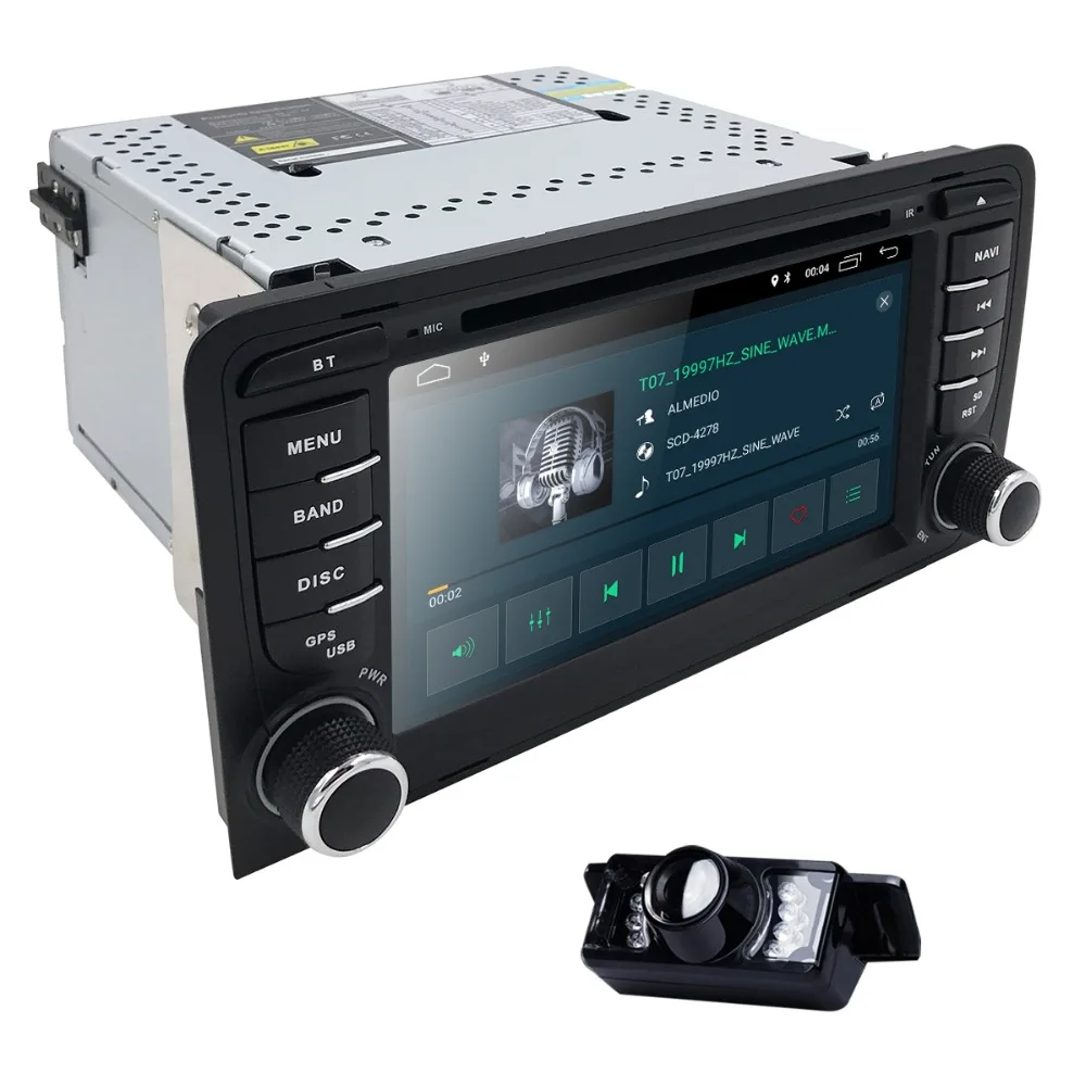  quad core 2 din Android 9.0 Car GPS Navigation for Audi A3 (2003-2011) Stereo Sat Nav DVD Screen Mi