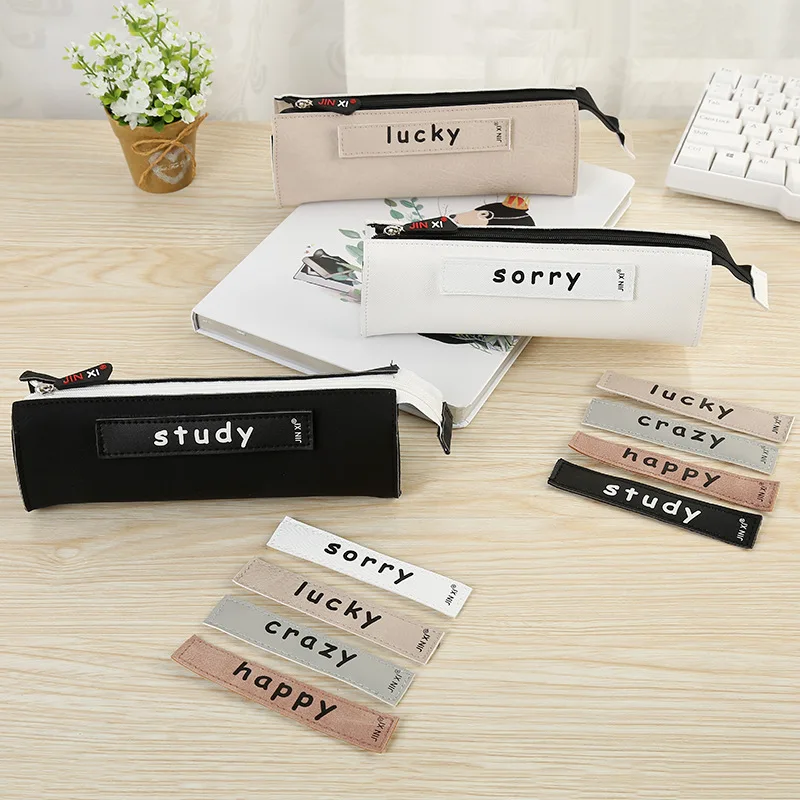

Cute Pencil Case Marble Pattern Leather Pen Bag Pencil Box Pencil Case Stationery Pouch Office School Supply 2019