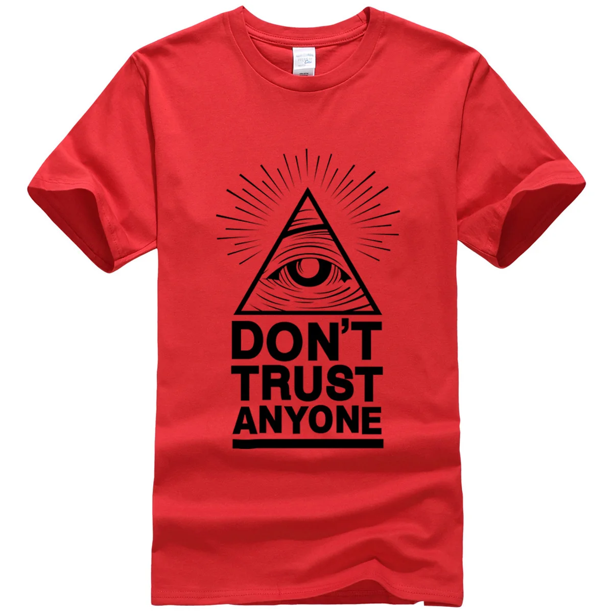 Лето, новинка, мужские футболки, Dont Trust Anyone Illuminati All Seeing Eye, футболка с буквенным принтом, Мужская футболка, повседневные топы, футболки