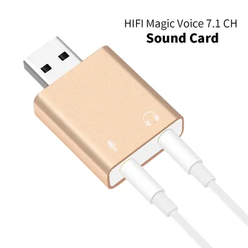 

2.1 External USB Sound Card Audio Adapter 3D Stereo Jack 3.5mm Earphone Micphone Card for Computer Notebook PC Laptop