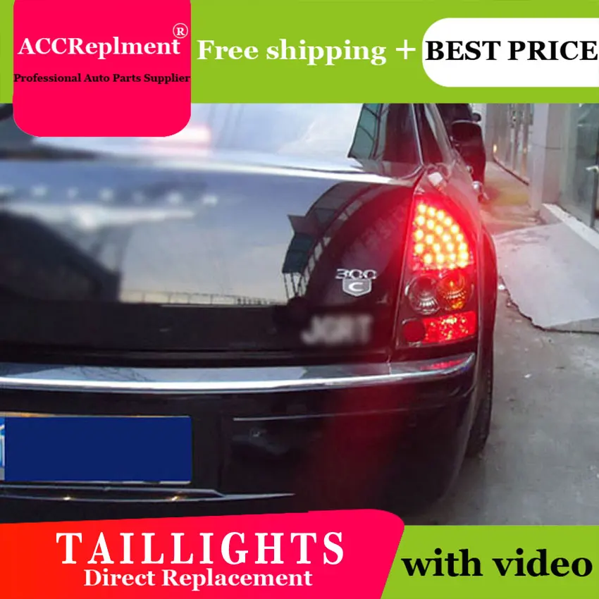 

2PCS Car Styling for chrysler 300C Taillights 2005-2008 for 300C LED Tail Lamp+Turn Signal+Brake+Reverse LED light